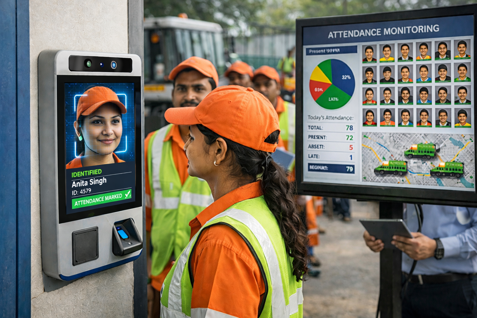 Manage Workforce via Face-Recognition Attendance
